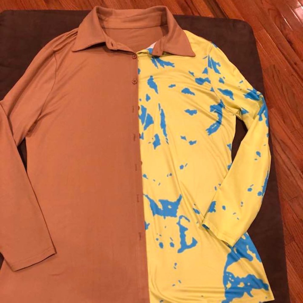 Color block women's shirt